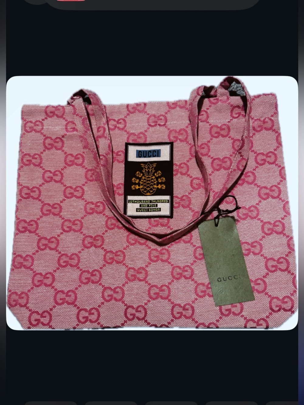 GWP Beauty Pink GG Canvas Tote with Patch